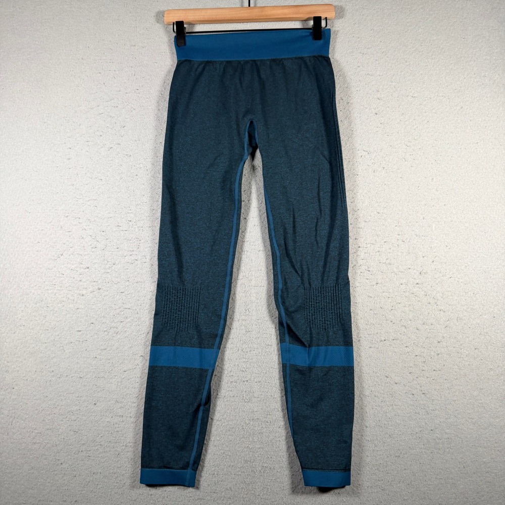 Asics Womens Seamless High Rise Leggings Teal Space Dye 134494 Medium